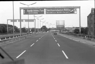 Berlin: Stadtautobahn; Abzweigung Sachsendamm