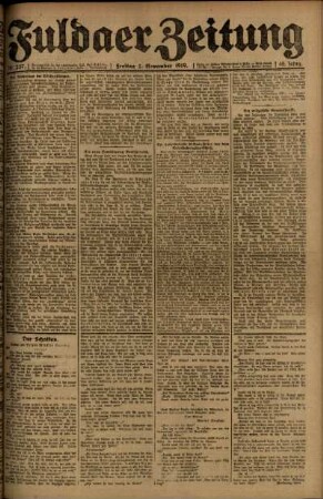 Ausgabe vom Freitag, den 07. November 1919.
