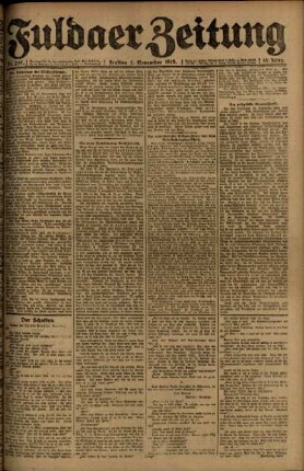 Ausgabe vom Freitag, den 07. November 1919.