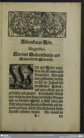 Abdankung : Abdanckungs-Rede