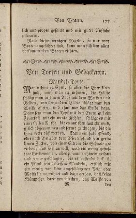 Von Torten und Gebackenen.