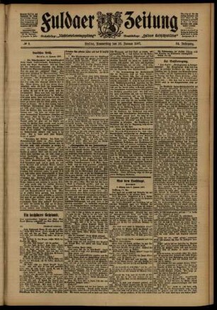Ausgabe vom Donnerstag, den 10. Januar 1907.