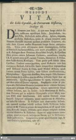 Hesiodi Vita