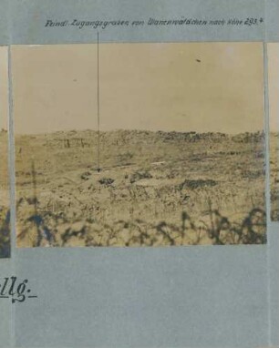 Foto feindlicher Anlagen südwestlich des "Ulanenwäldchens", Teil 5 (Rundbild)