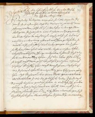 Ahn die Churfürstliche verwittibte Pfaltzgräfin de dato Rheinfels den 30/28ten Maii 1684.
