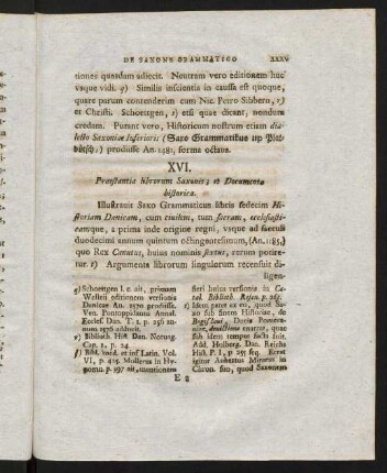 xxxv-xxxv, XVI. Praestantia librorum Saxonis; et Documento bistorica...