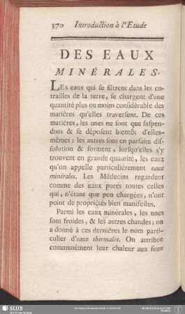 Des Eaux Minérales