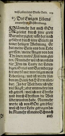X. Des Ewigen Lebens anmuthige Beschreibung.