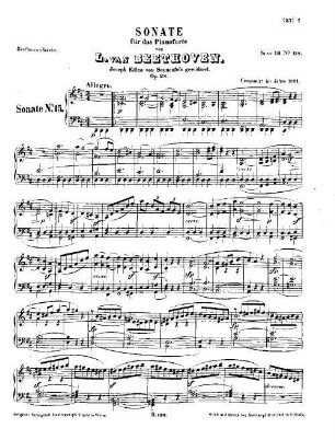 Beethoven's Werke. 138 = Serie 16: Sonaten für das Pianoforte, Zweiter Band, Sonate : op. 28