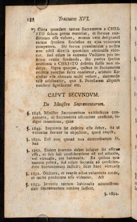188-201, Caput Secundum. De Ministro Sacramentorum.
