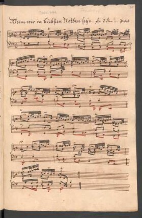 Wenn wir in höchsten Nöten sein; org; G-Dur; BWV 641