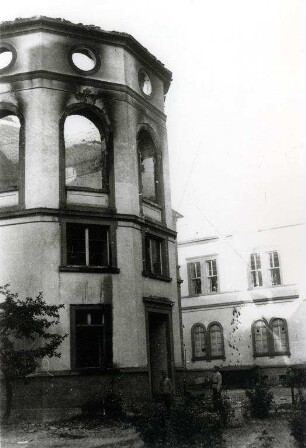 Zerstörungen Zweiter Weltkrieg. Sammlungsgebäude - Landesbibliothek und Landessammlungen für Naturkunde am Friedrichsplatz