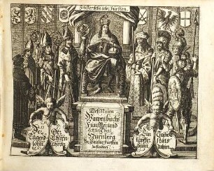 Das erneuerte und vermehrte Teutsche Wappenbuch : In welchem Deß H. Römischen Reiches Hohe Potentaten, Fürsten, Grafen, Herren, Freyherren, Edle, Stände und Städte etc., Wappen, Schilde, Helm, Kleinodien, Wie auch Deroselben Namen, Herrschafften und Herolds-Farben, etc. außgebildet zuersehen, 5