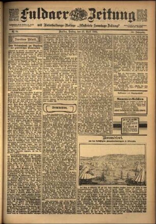 Zweite Ausgabe vom Freitag, den 25. April 1902.