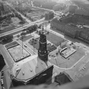 Altmarkt und Kreuzkirche in Dresden : Blickrichtung Südwesten