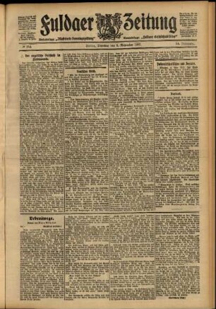 Ausgabe vom Dienstag, den 05. November 1907.
