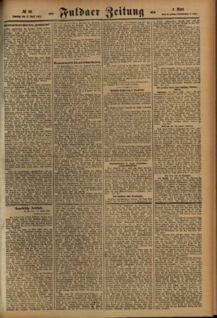 Zweite Ausgabe vom Samstag, den 17. April 1915.