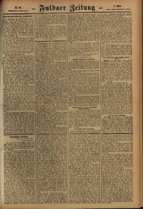 Zweite Ausgabe vom Samstag, den 17. April 1915.