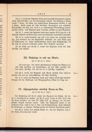 III. Ruhetage in und um Marle