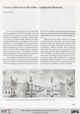 Czech architecture of the fifties - unpleasant memories