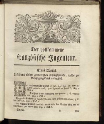 [Erster Theil. Von der regulären und irregulären Befestigungskunst.]