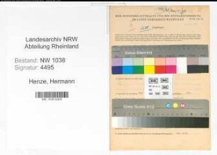 Entnazifizierung Hermann Henze , geb. 26.08.1914 (Finanzbeamter)