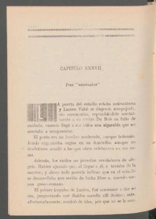 Capítulo XXXVII - Tres "asesinatos"