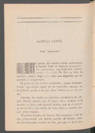 Capítulo XXXVII - Tres "asesinatos"