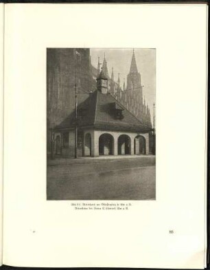 Abb. 91. Wartehaus am Münsterplatz in Ulm a. D. Betonsteine der Firma E. Schwenk, Ulm a. D.
