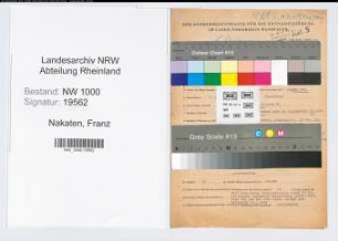 Entnazifizierung Franz Nakaten, geb. 06.04.1908 (Kriminalbeamter)