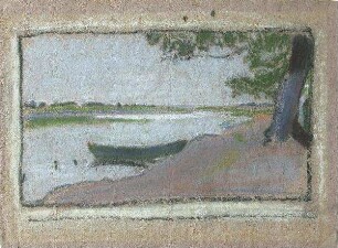 Flusslandschaft mit Boot