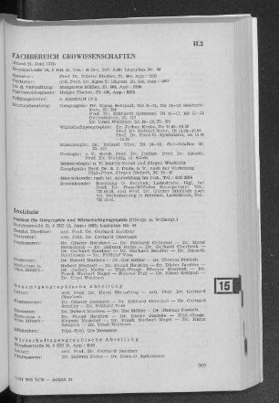 Fachbereich Geowissenschaften