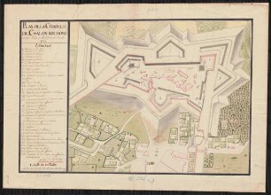 Plan de la Citadelle de Chalon sur Saone relatif au Projet de cette Place pour l'année 1755
