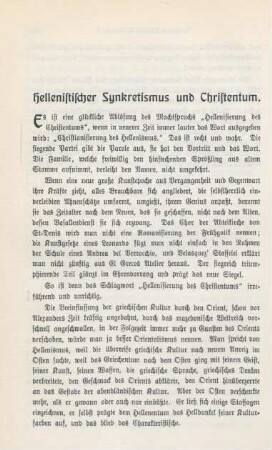 388-398 Hellenistischer Synkretismus und Christentum
