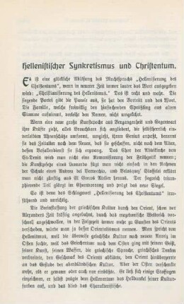 388-398 Hellenistischer Synkretismus und Christentum