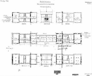 Crailsheim: Nebengebäude Ost Grundrisse,Ansicht,Schnitt
