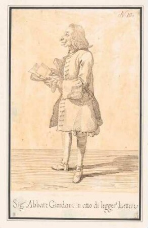 Signor Abbate Giordani in atto di legger Lettere (Abt Giordani liest Briefe)