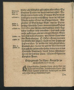 Gesangweise/ Im Thon: Kompt her zu mir spricht Gottes Sohn ...