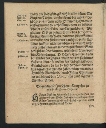 Gesangweise/ Im Thon: Kompt her zu mir spricht Gottes Sohn ...