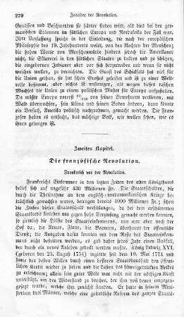 Zweites Kapitel. Die französische Revolution. Frankreich vor der Revolution