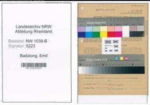 Entnazifizierung Emil Badziong , geb. 05.05.1906 (Arbeiter)
