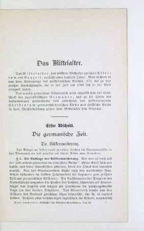 Erster Abschnitt. Die germanische Zeit