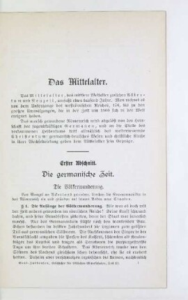 Erster Abschnitt. Die germanische Zeit