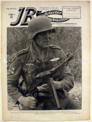Wochenzeitschrift der NSDAP "Illustrierter Beobachter" u.a. über die Kriegsziele der "jüdisch-bolschewistischen Unterwelt"