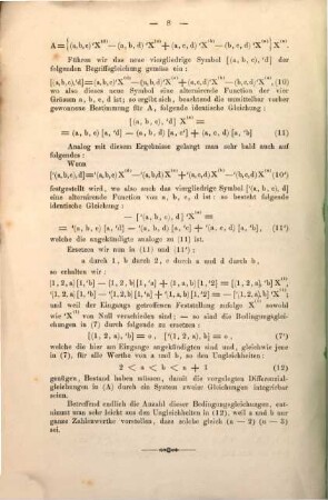 Ueber die Integration zweier simultan bestehenden linearen Differenzgleichungen zwischen n Variabeln