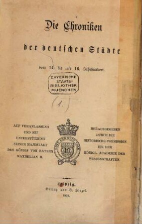 Die Chroniken der fränkischen Städte, 1. Nürnberg