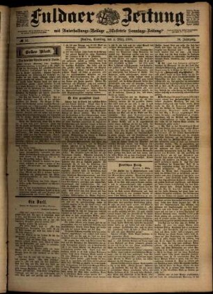 Erste Ausgabe vom Samstag, den 04. März 1899.