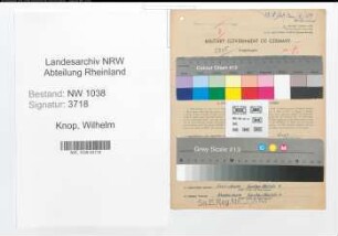 Entnazifizierung Wilhelm Knop , geb. 01.01.1895 (Bahnarbeiter)