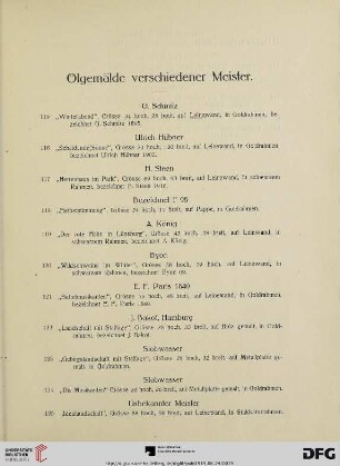 Ölgemälde verschiedener Meister (Nr. 115-129)