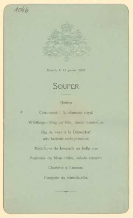 Menükarte : Souper